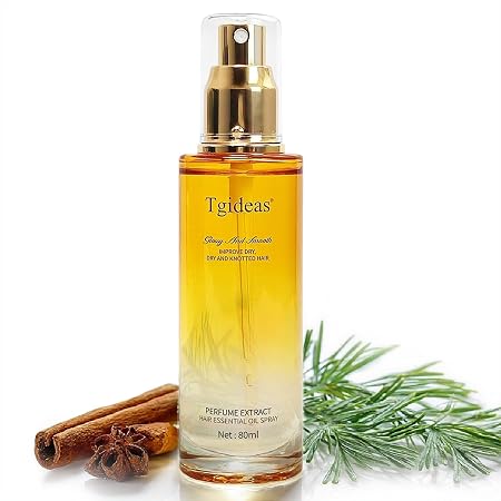 Tgideas Spray de aceite para el cabello – Aceite acondicionador sin enjuague con aceite de jojoba y manteca de karité – Spray de aceite transparente para cabello – para cabello seco, cabello rizado